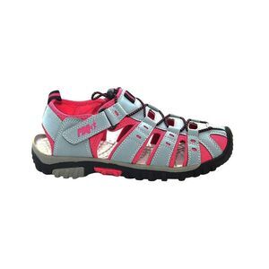 PDQ Womens/Ladies Toggle & Touch Fastening Sports Sandals / Grey/Fuchsia